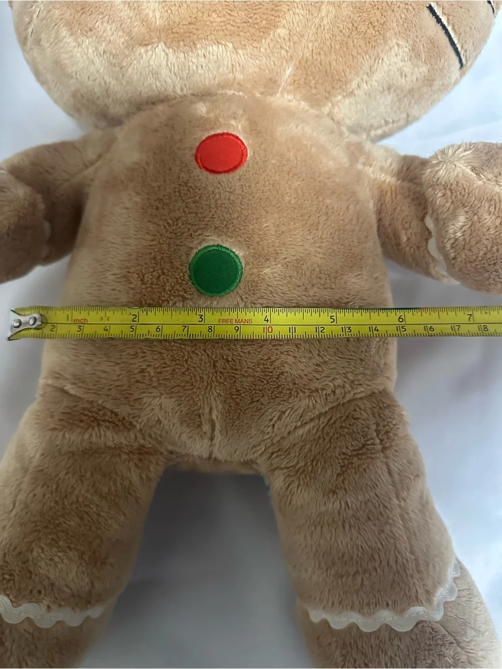 Build-A-Bear 2012 Brown Gingerbread hello kitty Cat Plush with Colorful Buttons